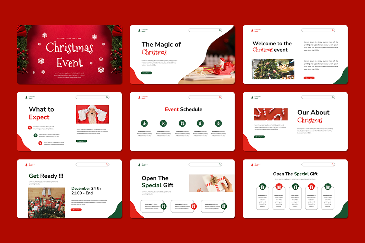 Christmas Event PowerPoint Template, a Presentation Template by QR Design Studio (Photo 2 of 3)