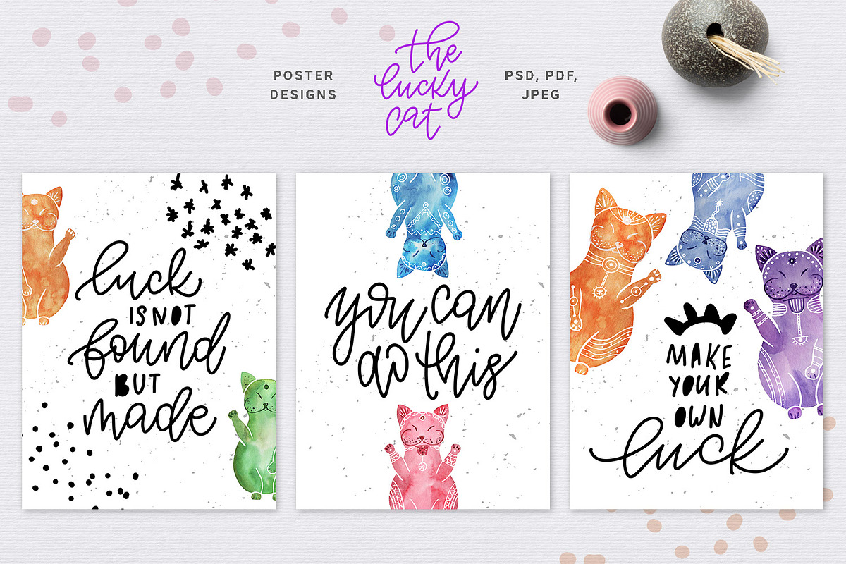 The Lucky Cat collection, an Illustration by Gray Cat Graphics (Photo 9 of 12)