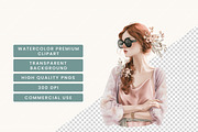 Watercolor Soft Pink Girl Clipart, a Person Illustration by BusyDaydesign (Thumbnail 7 of 9)
