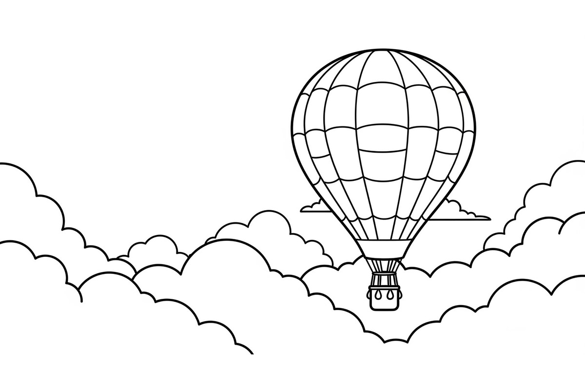 Hot Air Balloon Cloud Line Art bundl, an Illustration by Designer_Momina (Photo 18 of 51)