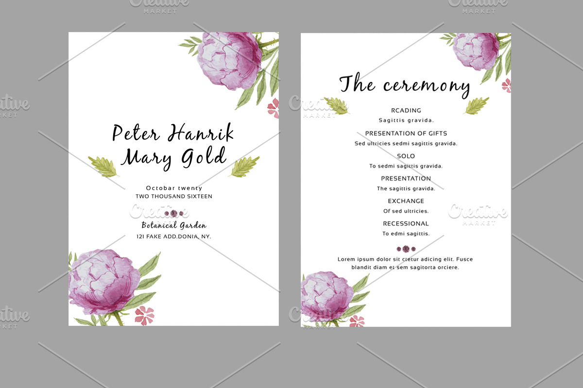 Wedding Fan Program Template, an Invitation Template by retrographix (Photo 1 of 4)