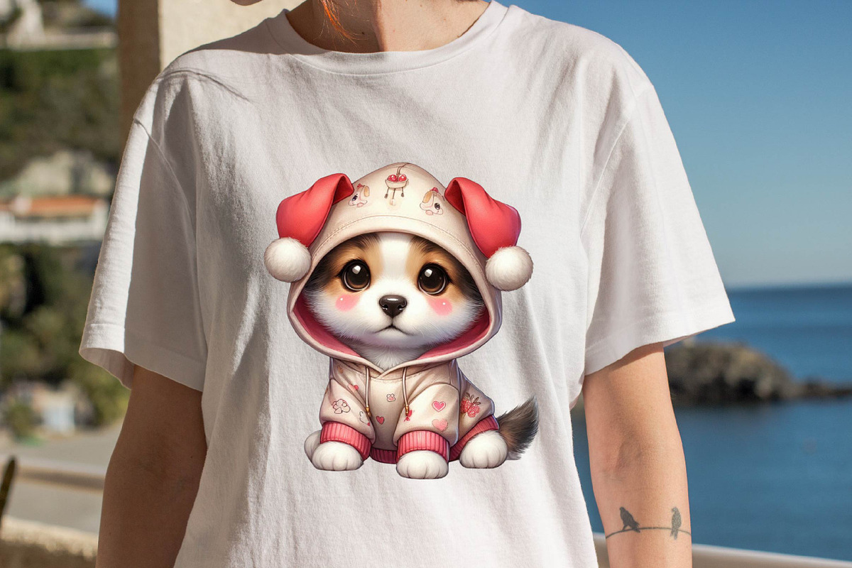 Christmas Baby Dog Sublimation Clipa, an Illustration by SVGArt (Photo 4 of 8)