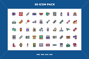 Retro wave icons, an Outline Icon by Wencory (Thumbnail 1 of 2)