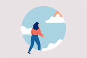 Step into a New Life, a Healthcare Illustration by Mary Long (Thumbnail 1 of 2)