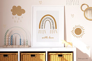 BOHO Rainbow clipart and patterns, an Object Illustration by polikarpovaart (Thumbnail 11 of 11)