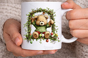 Whimsical Easter Teddy Bear Clipart, an Illustration by Canvas Craft (Thumbnail 5 of 7)