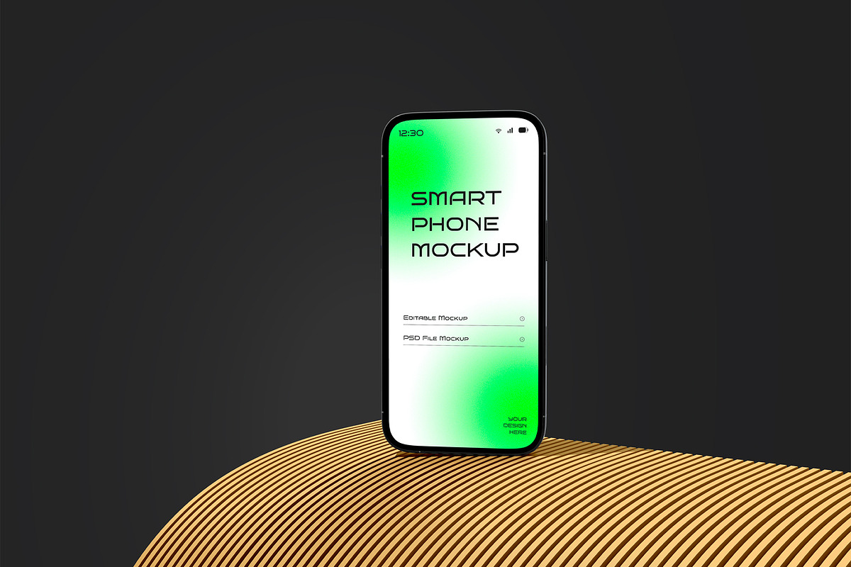 Editable Smartphone Display Mockup, a Product Mockup by graphypix (Photo 1 of 4)