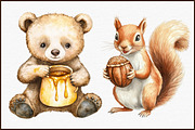 Cute Funny Woodland Animals Clipart, an Illustration by Sublimation Artist (Thumbnail 3 of 6)