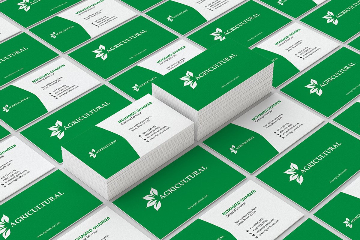 Agriculture Business Card, a Business Card Template by UI_Expert