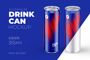 Sleek 355ml Aluminium Can Mockup, a Packaging Mockup by easymock (Thumbnail 1 of 12)