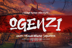 Ogenzi | Hand Drawn Japanese, a Handwritten Font by Denustudios