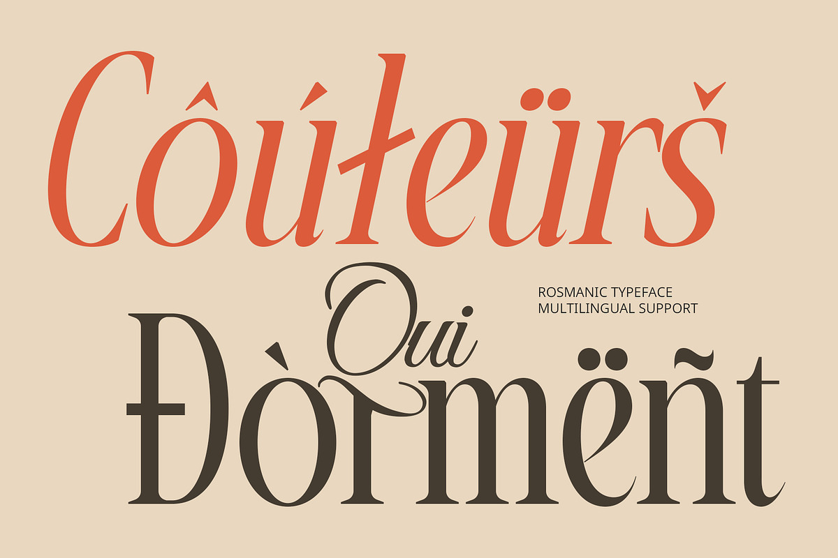 Rosmanic – Condensed Font, a Serif Font by Craft Supply Co. (Photo 4 of 8)