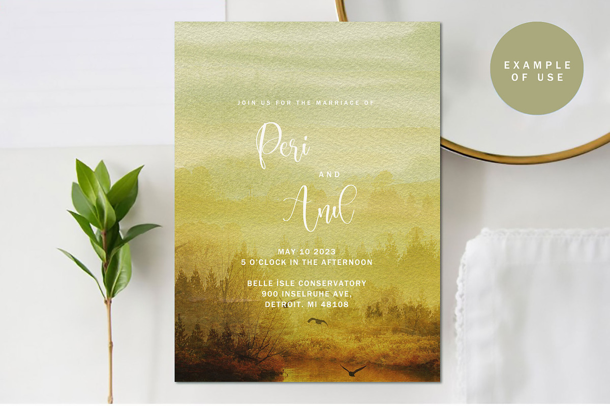 Mysterious Watercolor Landscapes 4, a Background Graphic by Suna Kosem (Photo 2 of 11)