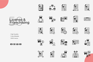 License & Franchising Duotone Icons, a Duotone Icon by Bloodline
