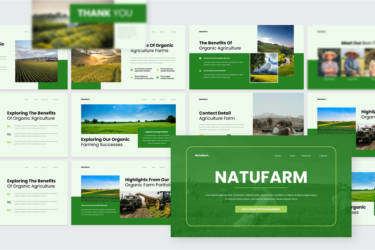 Organic Agriculture Farm PowerPoint, a Presentation Template by SquidPixey (Photo 4 of 6)