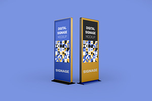 Digital Signage Mockup, an Advertising Mockup by Qaleb Studio
