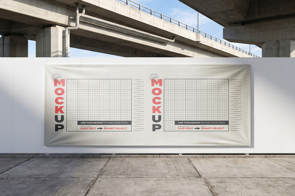 Street Big Signs Mockups Collection, an Advertising Mockup by Luuqas Design (Photo 4 of 7)