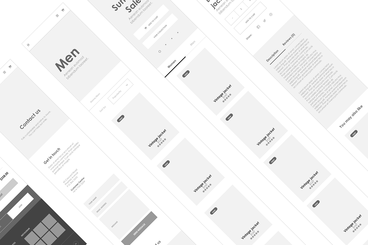 Axure responsive Ecommerce template2, a Wireframe Template by Humble UX (Photo 5 of 5)