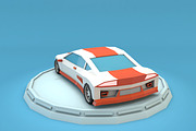 Cartoon Sport Car Low Poly, a Cars & Vehicle 3D Model by Low Poly Lab (Thumbnail 5 of 9)
