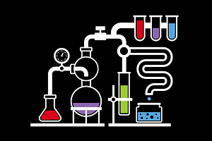 Chemistry Laboratory Infographic Set