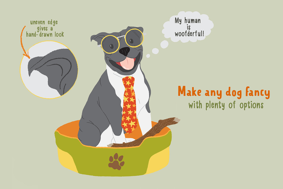 Dog breeds vector clipart, an Object Graphic by Trinibis (Photo 6 of 11)