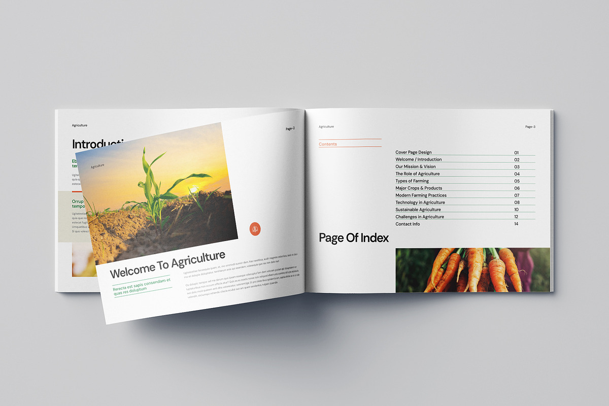 Canva Agriculture Landscape Layout, a Brochure Template by Pixelpick (Photo 3 of 9)