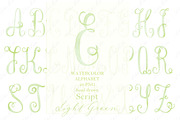 Script Wedding Monogram PNG Green, a Graphic by LABFcreations (Thumbnail 1 of 3)