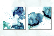 Blue Lagoon Alcohol Ink Textures, a Texture Graphic by Angela Roze (Thumbnail 5 of 9)