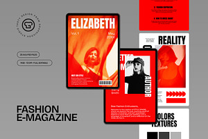 Red Bold Magazine Fashion E-Magazine, a Templates & Theme by graphicook