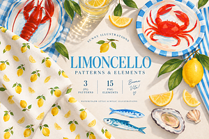 Limoncello, Acrylic summer set