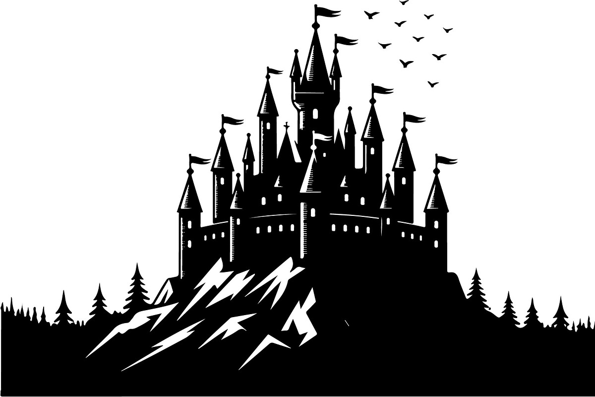 Medieval Castle Silhouette Bundle, an Illustration by hafijul (Photo 5 of 9)