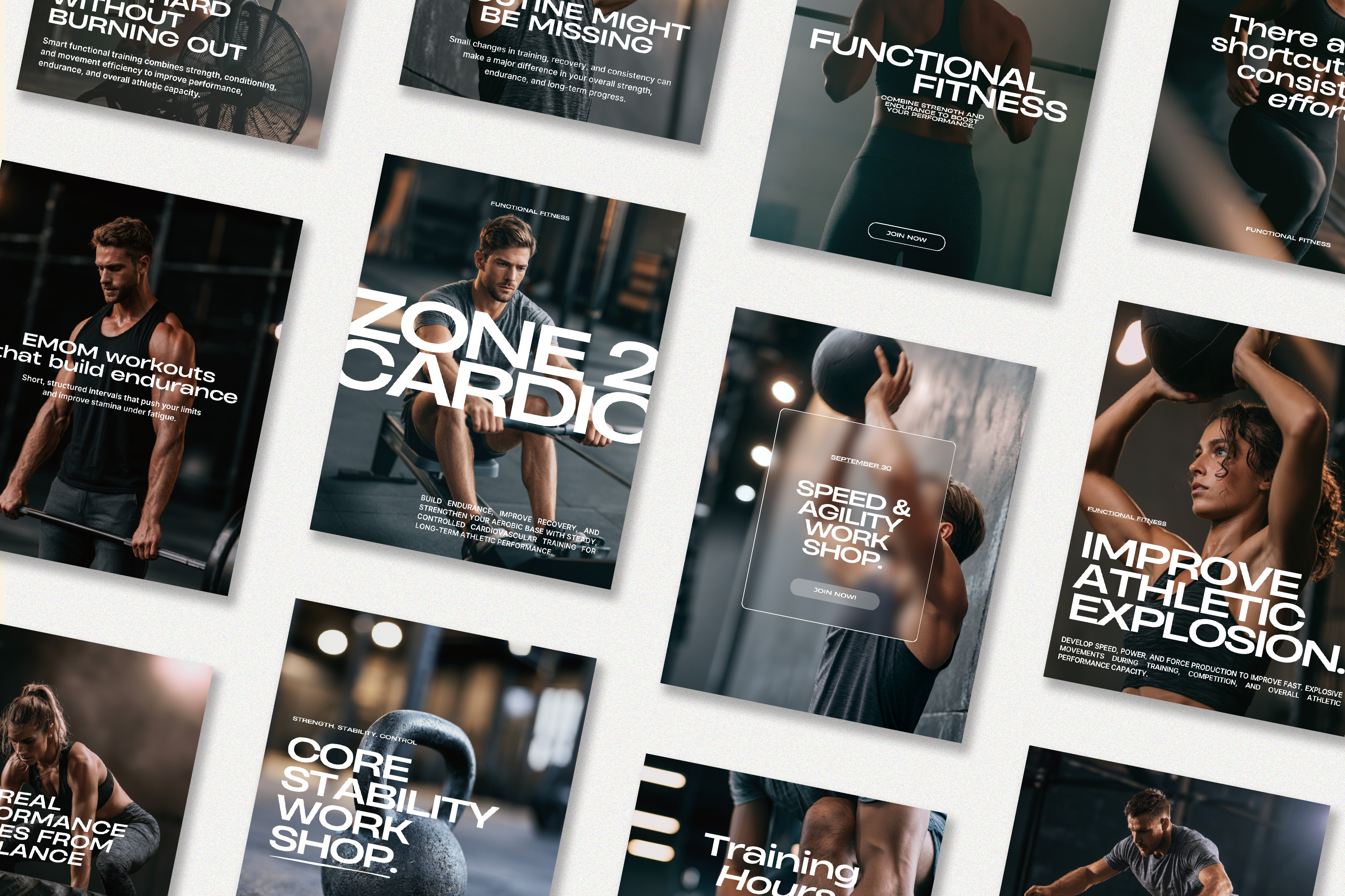 Functional Fitness Instagram Kit, a Social Media Template by Wildnun Studio
