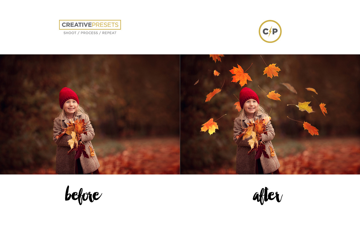 +83 Autumn Leaves Overlays, a Layer Style Add-On by CreativePresets.com (Photo 11 of 16)