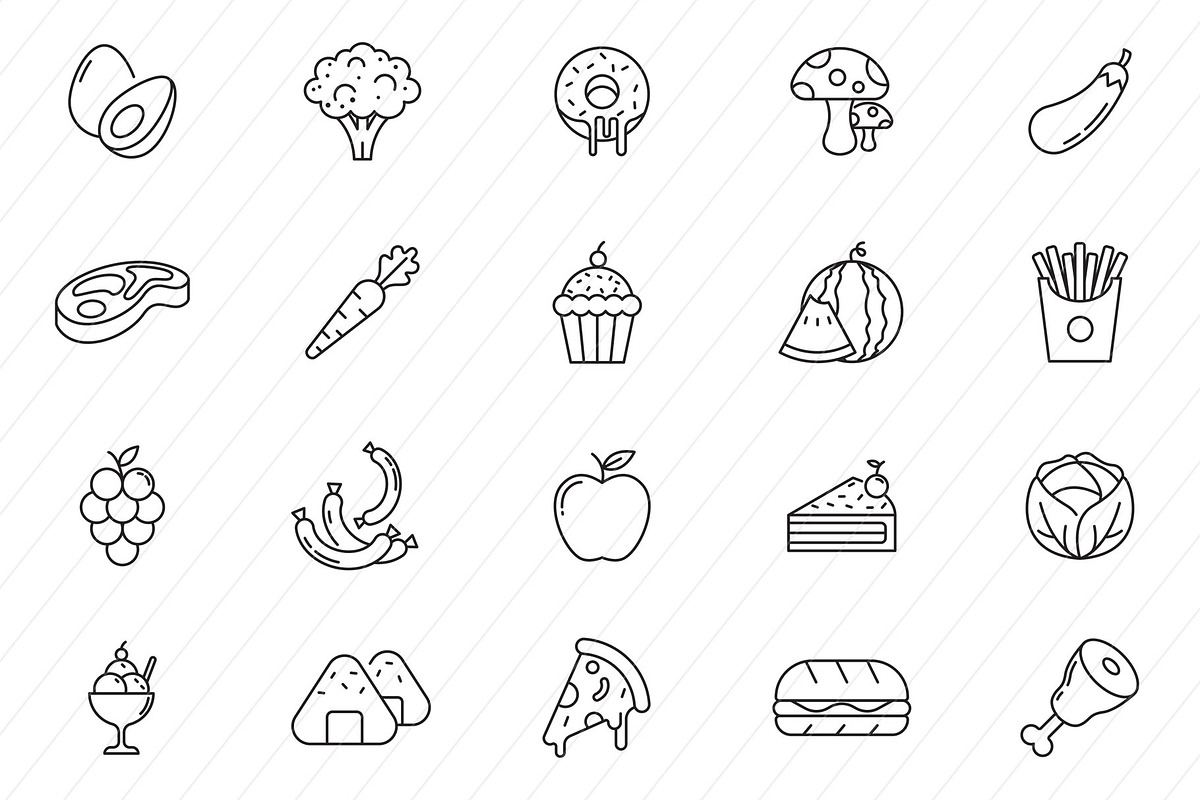 100 Food Icons, an Icon by Graphic Pear (Photo 4 of 5)