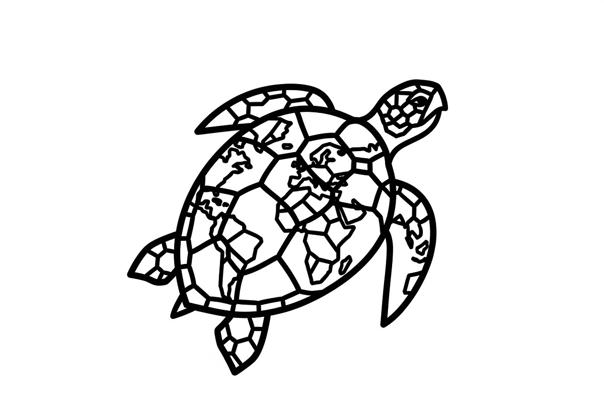 World Map Sea Turtle Bundle, an Illustration by Gaye Art (Photo 13 of 31)
