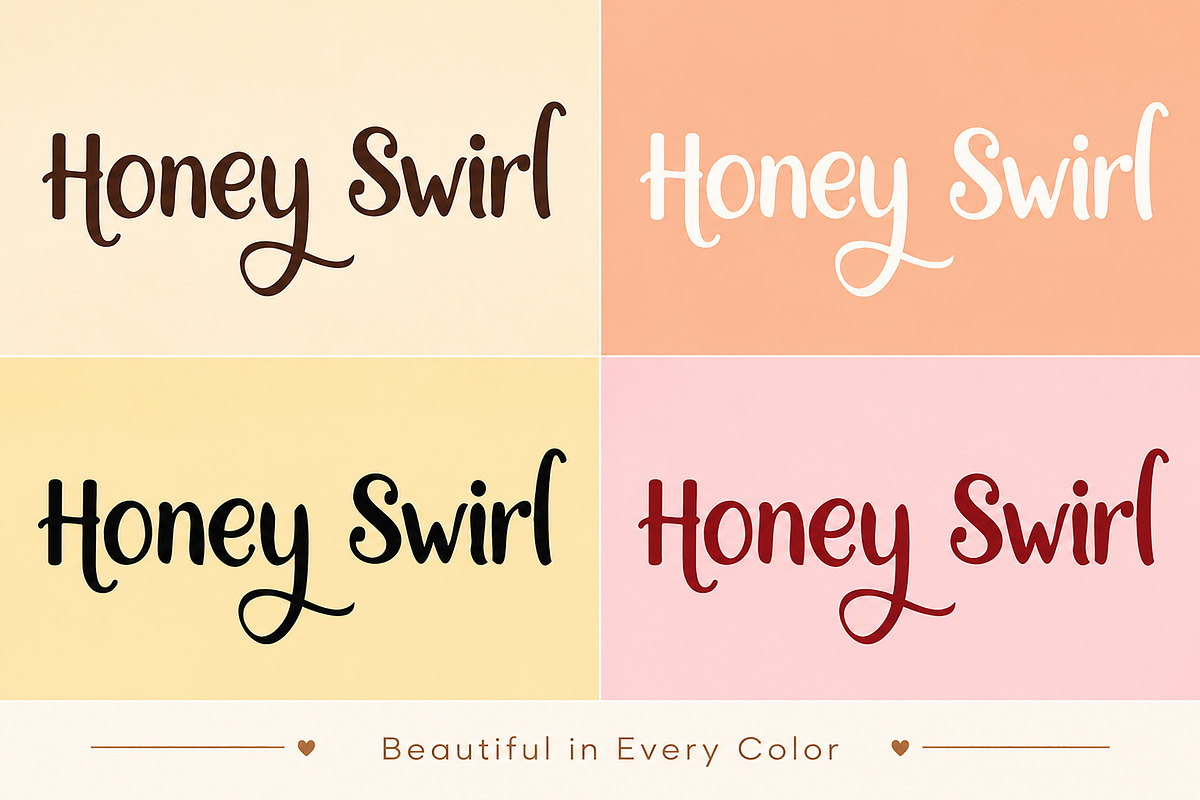 Honey Swirl, a Script Font by Wow Magic (Photo 4 of 6)