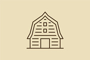 Type of Barns Line Set, an Outline Icon by Buqancreative (Thumbnail 8 of 10)