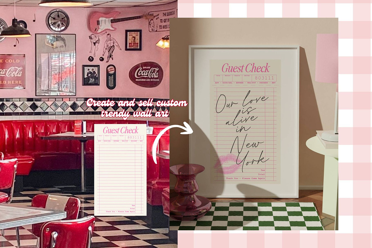 Guest Check Restaurant Bundle, a Background Graphic by Factoryluv Shop (Photo 7 of 9)