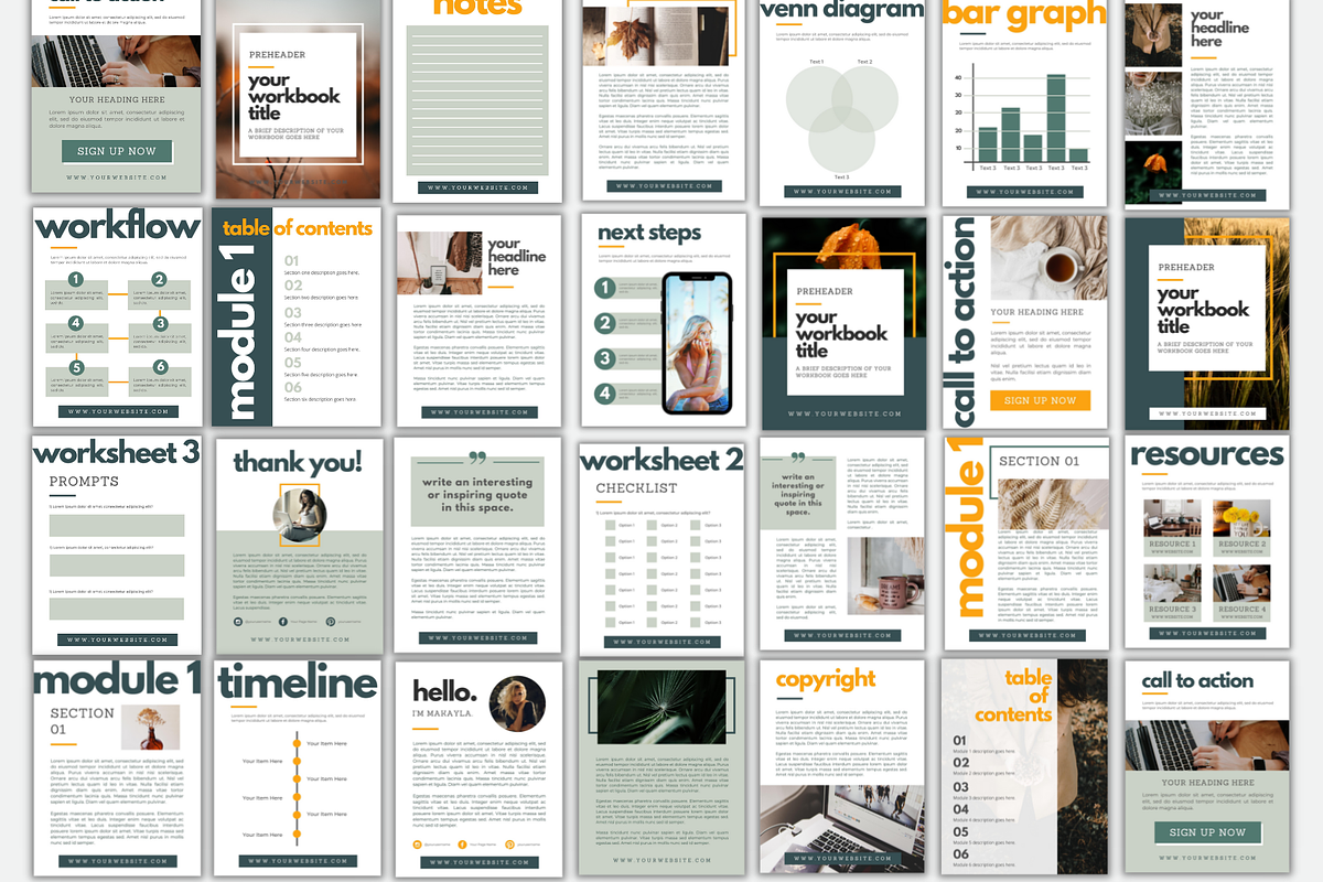 Editable Ebook Template for Canva, a Print Template by Sahara (Photo 2 of 2)