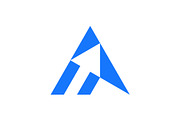 Letter A arrow negative space logo, a Branding & Logo Template by Rasagama Studio (Thumbnail 2 of 4)