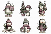 Winter Holiday Penguin Clipart, an Illustration by Libby Wishes (Thumbnail 5 of 7)