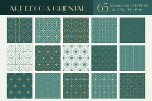 65 Art Deco Geometry Vector Patterns