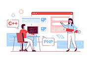 Flat Line Web Illustrations, a Templates & Theme by alexdndz (Thumbnail 16 of 25)