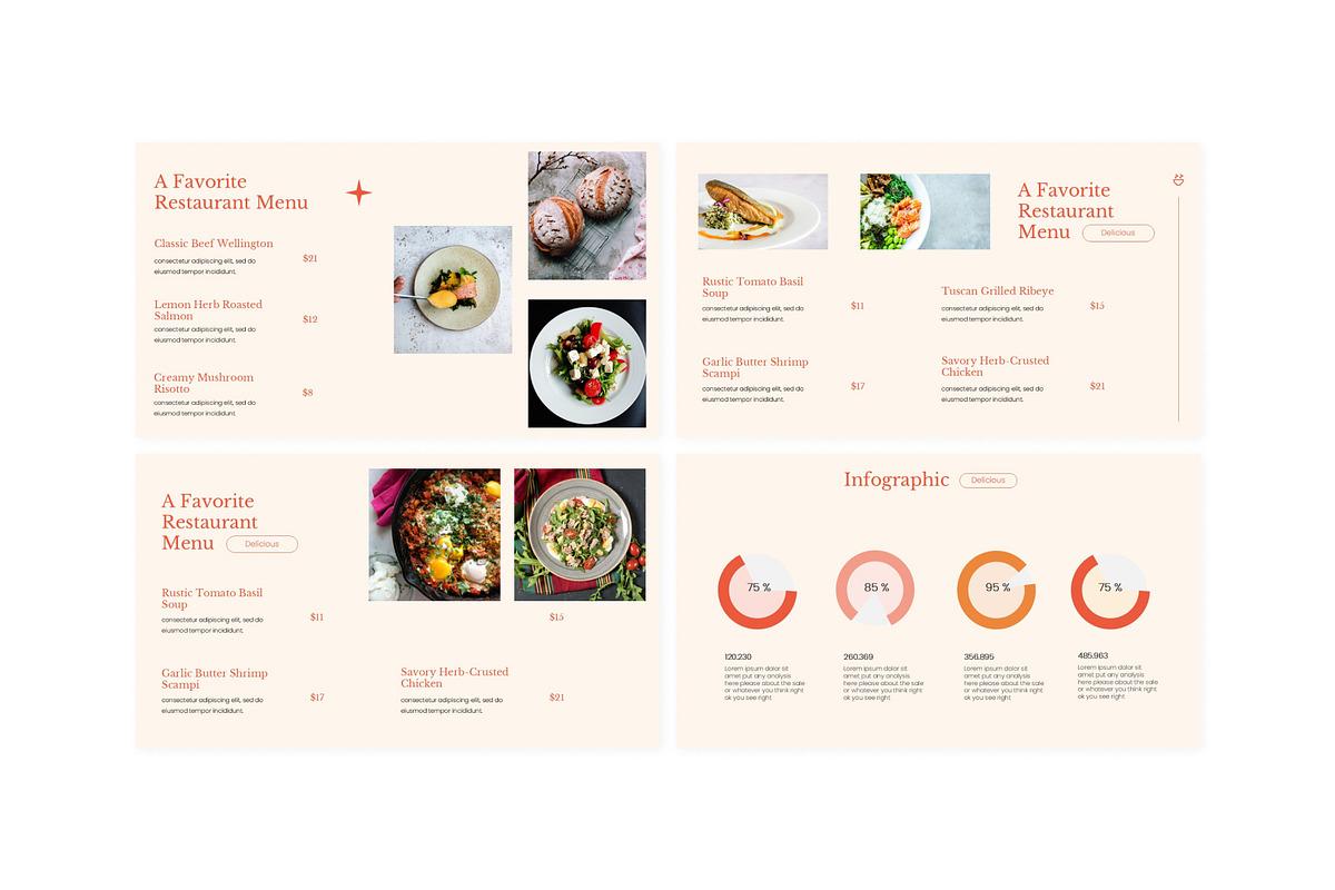 Minimalist Restaurant Presentation, a Presentation Template by Eklip Studio (Photo 3 of 5)