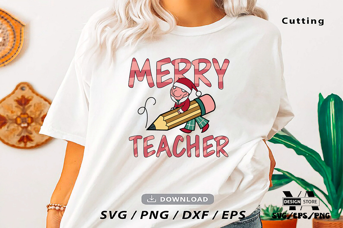 Christmas Teacher SVG PNG Bundle, an Object Illustration by Ya_ Design Store (Photo 8 of 13)