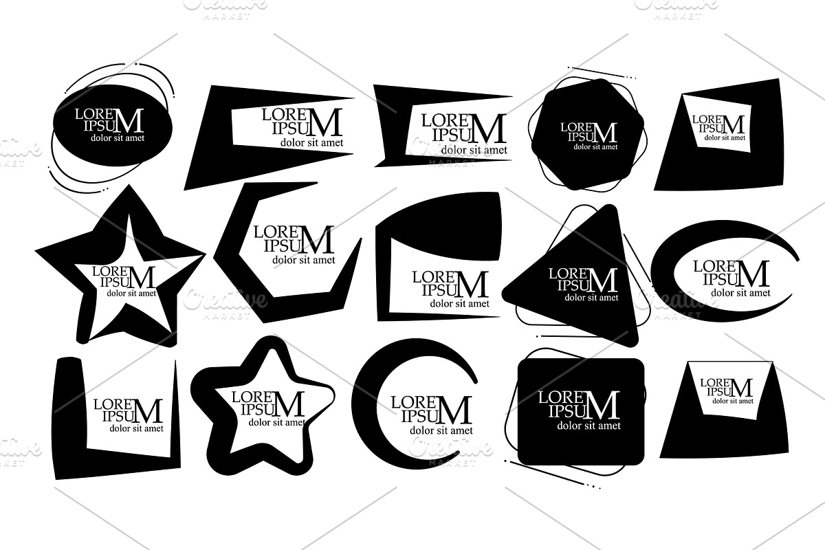 monochrome frames set. hand drawn, an Illustration by Nenahliadava Design