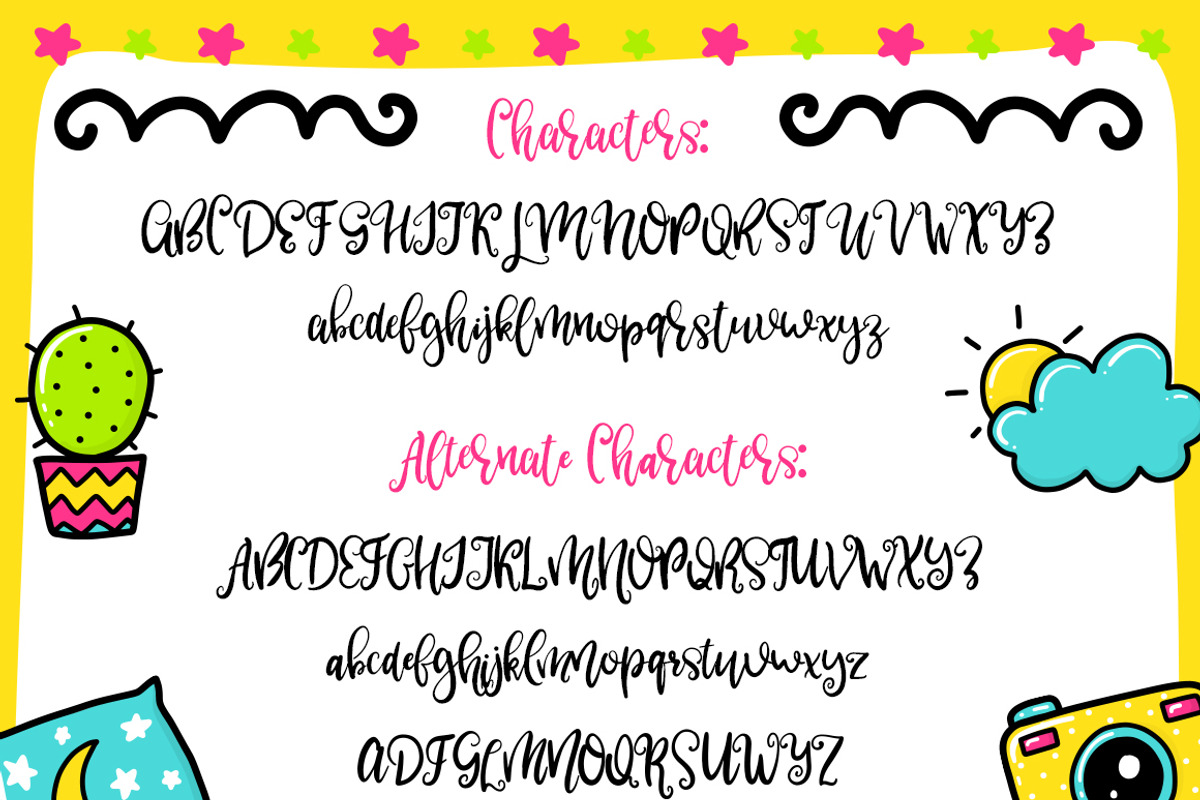 Gentle Air Typeface with Extras, a Script Font by Velliniki (Photo 2 of 6)