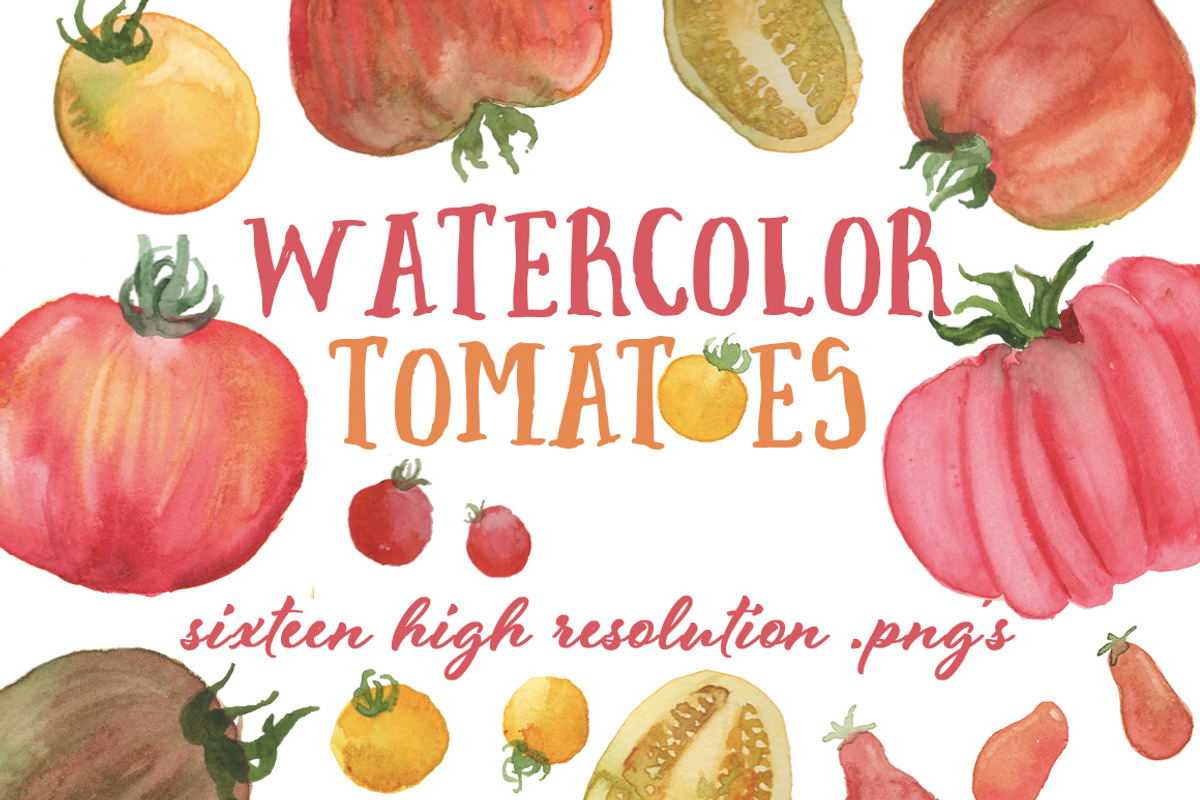 Watercolor Tomatoes, a Graphic by Instinct Design Co (Photo 1 of 2)