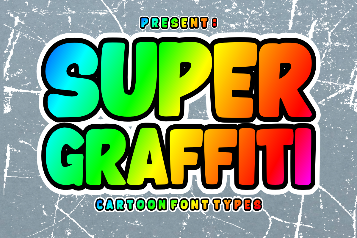 Super Graffiti- Playful Cartoon Font, a Sans Serif Font by KiddoGlyphs Studio (Photo 1 of 4)