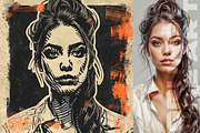 Grungy Line Art Photo Effects, an Action Add-On by Amorjesu.com (Thumbnail 23 of 25)